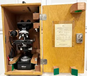 4objectives Nikon 71740 Vintage 1966 Nippon Microscope With Case Certificate Hk Eyepieces