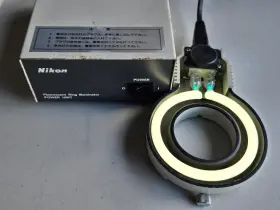 Fri-mk2 Nikon Fluorescent Ring Illuminator Power Unit And Light Work Microscope