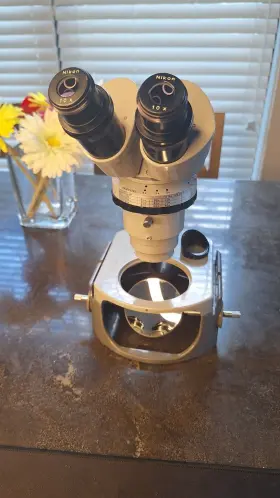 Smz-2 Nikon Stereoscopic Stereo Zoom Microscope Smz -2 With 10x Oculars And Base #2