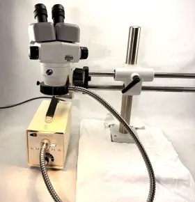 Smz660 Nikon Smz666 8x - 50x Stereo Zoom Microscope Dual Boom And Fiber Optic Ring Light