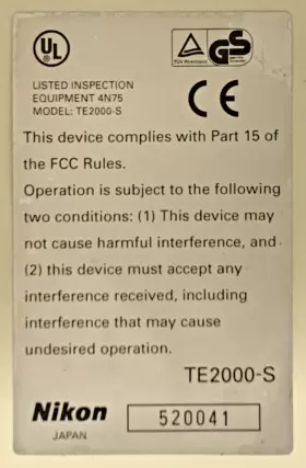 Te2000-s Nikon Eclipse Inverted Research Microscope #3