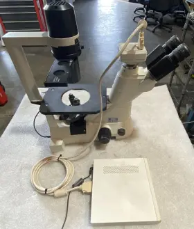 Ts100-led-f Nikon Ts100led-f Eclipse Inverted Microscope With 2 Objectives Camera #2