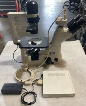 Ts100-led-f Nikon Ts100led-f Eclipse Inverted Microscope With 2 Objectives Camera
