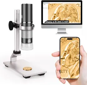 50-1000x Ninyoon 744110939965 4k Microscope With Professional Stand For Iphone Android Pc Di