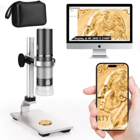 Ninyoon-0724c Ninyoon 4k Microscope With Professional Stand Case For Iphone Android Pc 50-1000x