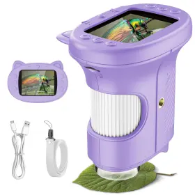 1000x Oaeblle 721722173123 Kids Microscope Portable Digital With 2.4 Ips Scree