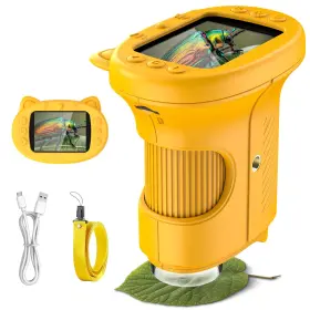 1000x Oaeblle 754147874023 Kids Microscope Portable Mini Pocket With 2.4 Ips Screen And