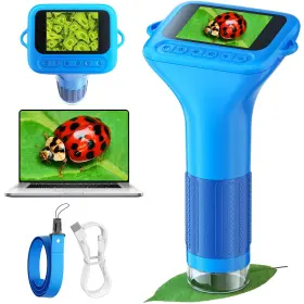 100x-1000x Odatay Inskam375 Microscope For Kids With 12 Slides 1080p Digital Handheld K