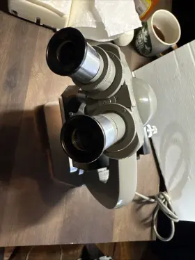 204857 Olympus Vintage Khc Binocoular Microscope Tested Please Read