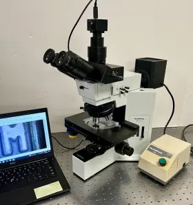 Bx40m Olympus Lwd Trinocular Pol /bf Metallurgical Microscope 5mp Cam #2