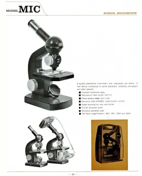 40x-300x Olympus / Elgeet 230497 Vintage Inch Mic Student Microscope Single Eyepiece With Case #2