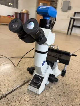 Gx41f Olympus Gx41 Inverted Metallurgical Microscope With Paxcam 2 Digital Camera
