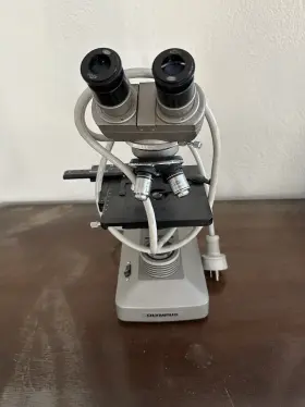 Khc232693 Olympus Khc Vintage Microscope Binocular With 4 Objectives And Working Lamp