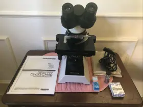 Od02308 Olympus Ch30 Phase Contrast Polarizing Microscope 4/10/40ph/100 Nice