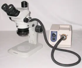 Sz61tr Olympus Stereo Microscope With Low Profile Fiber Optic Ring Light