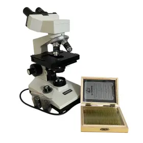 1600x Omano Om88 Clinical Compound Binocular Microscope Plus Science Kit Bundle