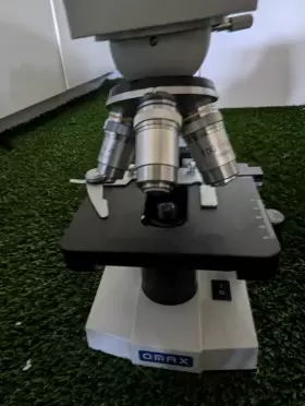 Csm82es Omax Binocular Compound Microscope Rarely Used #3