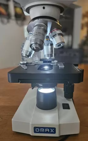 G2019059491 Omax 4/40/100 Lenses Lab Binocular Compound Led Microscope Needs Light Replace #3