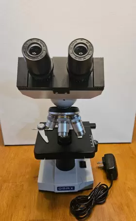 G2019059491 Omax 4/40/100 Lenses Lab Binocular Compound Led Microscope Needs Light Replace
