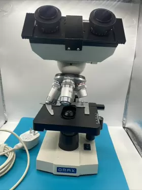 G2020031030 Omax 4/40/100 Lenses Lab Binocular Led Microscope No Eye Pieces As Is #2