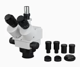 3.5x-90x Omax Hv43n Zoom Trinocular Stereo Microscope Body With 84mm Mount Size84mm