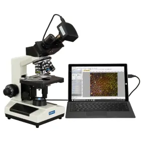 M827sl-a191boil-c140u3 Omax 40x-2000x Usb3 14mp Lab Darkfield Led Compound Microscope For Live Blood