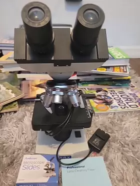 M83ez Omax 40 X -2500 Trinocular Led Lab Compound Microscope With Double Layer