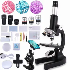 40x-2000x Oozstar Aa-97 Microscope For Kids Children 8-12 Years Old With Le