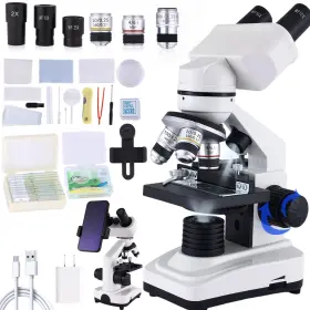 40x-2500x Oozstar Jy76 Microscope Binocular Wf10x And Wf25x Eyepieces