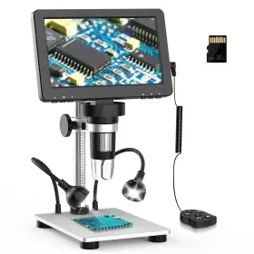 Dm9c-a Opaita 7 Inch Lcd Digital Microscope 1200x With Screen - 16mp Photo/1080p Video Coin Mic