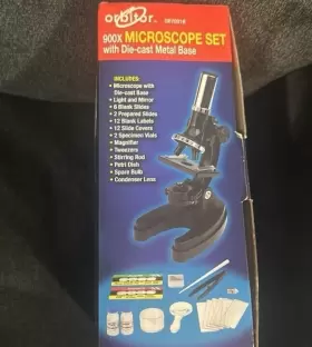Or7031b Orbitor Or7031r 900x Die Cast Metal Base Microscope Set #2