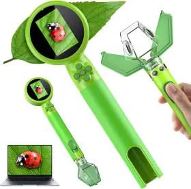M5t2 Oresoc 2 In 1 Kids Microscope With Bug Catcher Hd 500x Digital For Green