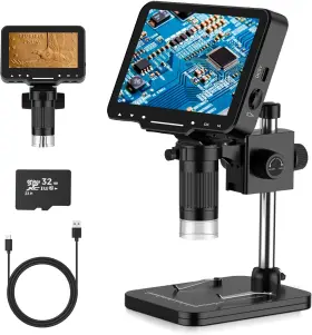 10mp Pallipartners 445028287232 Lcd Digital Microscope 4.3 Inch 1080p 10 Megapixels Camera Video Recorder W