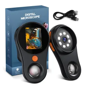 Pallipartners 763367579083 Digital Microscope Handheld 2.0 Inch Ips Color Screen Portable Magnif
