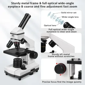 100x-200 Palobil Yq-m-001 Microscope For Adults Professional Compound Kids 8-12 #3