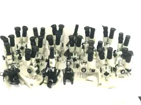 260131 Parco Scientific Lot Of 19 Mix Microscop And More With Lenses Untested Sold As-is