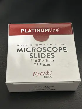 7255 Platinum Line 7255/90/bl/cc Mercedes Platinumline Microscope Slides 72 Pcs. Sealed