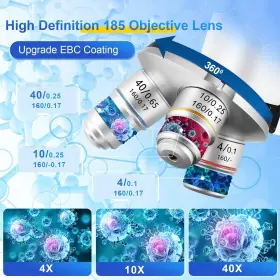 40-2000x Poothoh Zcx8845 Microscope For Adults Kids Magnification Compound With Mi #3