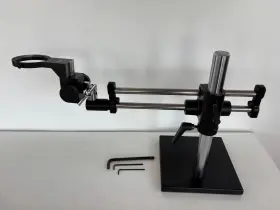 Sz-fa58 Prolite O.c.white Double Arm Ball Bearing Boom Stand For Stereo Microscope Has 84mm Diameter Ring