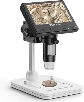 1000x Proxxi 744110272659 Lcd Digital Coin Microscope With 8 Led Lights And Pc Compatibility