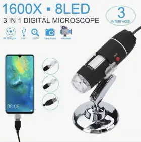 Wb4968011 Rohs Model X4 - 1600x Usb Digital Microscope Stand Calibration Ruler And Cd