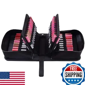 B073y6txlx Rownyeon Lipstick Organizer Case Holder 67 Slots Portable Lip Travel Ma