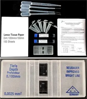 Rs-stb-043 Rs Science Improved Neubauer Hemocytometer Kit Cell Counting Chamber With Trypan Blue