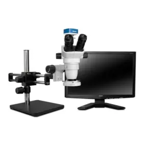 Sz-pk10-e1 Scienscope Ssz Stereo Trinocular With Compact Led Light On Dual Arm