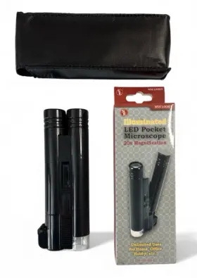 Se 706569082975 Battery Operated Illuminated Led Pocket Microscope 20x Magnification