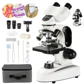 40x-2000x Sedumic Xsp-117b Compound Binocular Microscope Led Lighting For Kids Students Adults