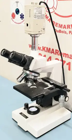 Wv-bp310 Seiler 286522 Microlux Microscope With Panasonic Cctv Camera #2
