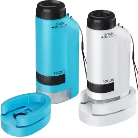 60x-180x Senqwfa 705353604751 Portable Microscope Zoom Handheld Mini With 12-piece Slide F