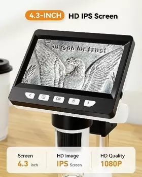 Microscope1000x Shenzhen Sulang Technology Co. Ltd 307-b 4.3 Inch Digital Microscope For Adults Coin Magnification With 8 #3