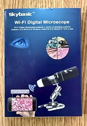 7dvfbvpf Skybasic Portable Wi-fi Digital Microscope Magnification Range 1000x New Open Bx